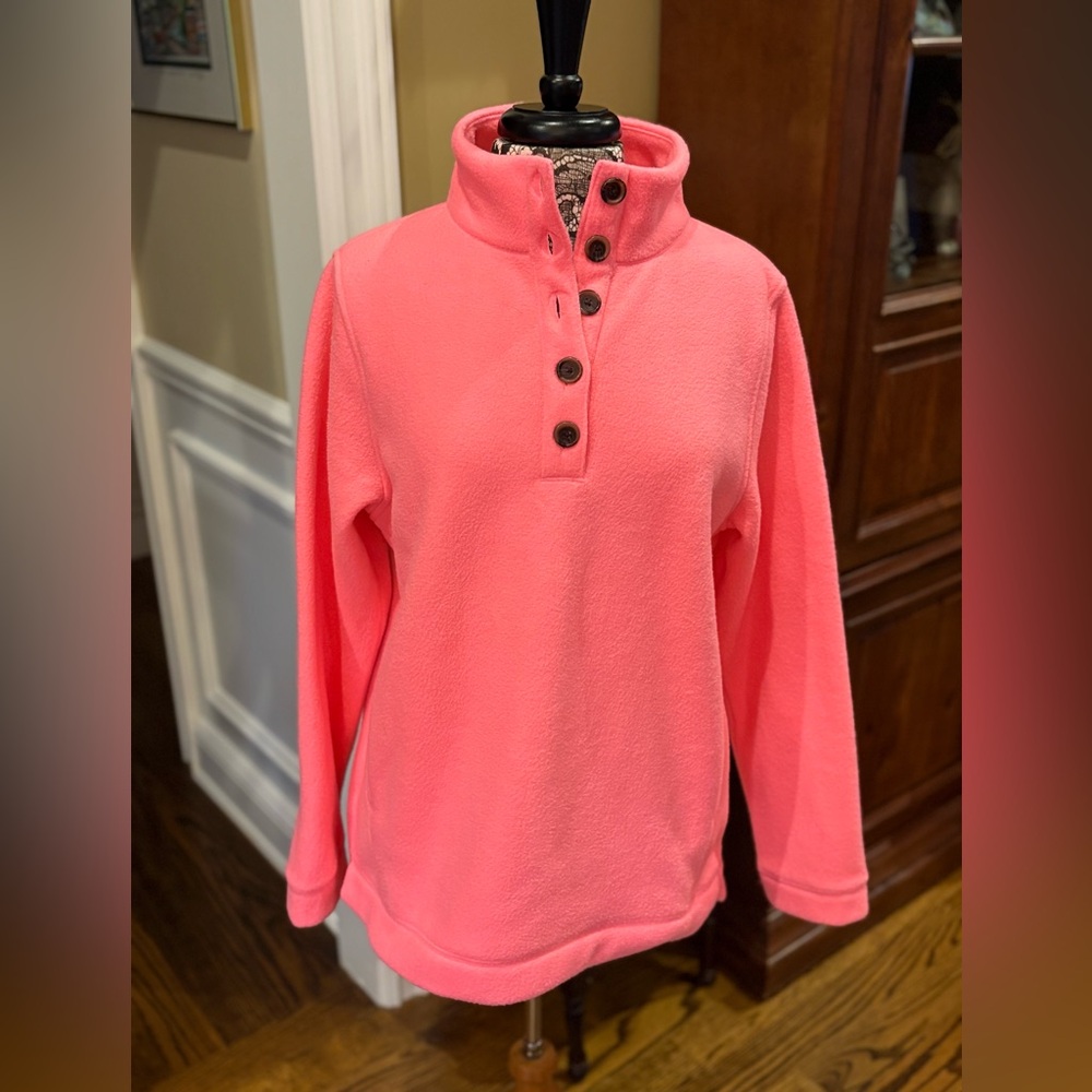 J. CREW FACTORY | Pink Sherpa Button Front Tunic - Size Medium